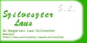 szilveszter laus business card